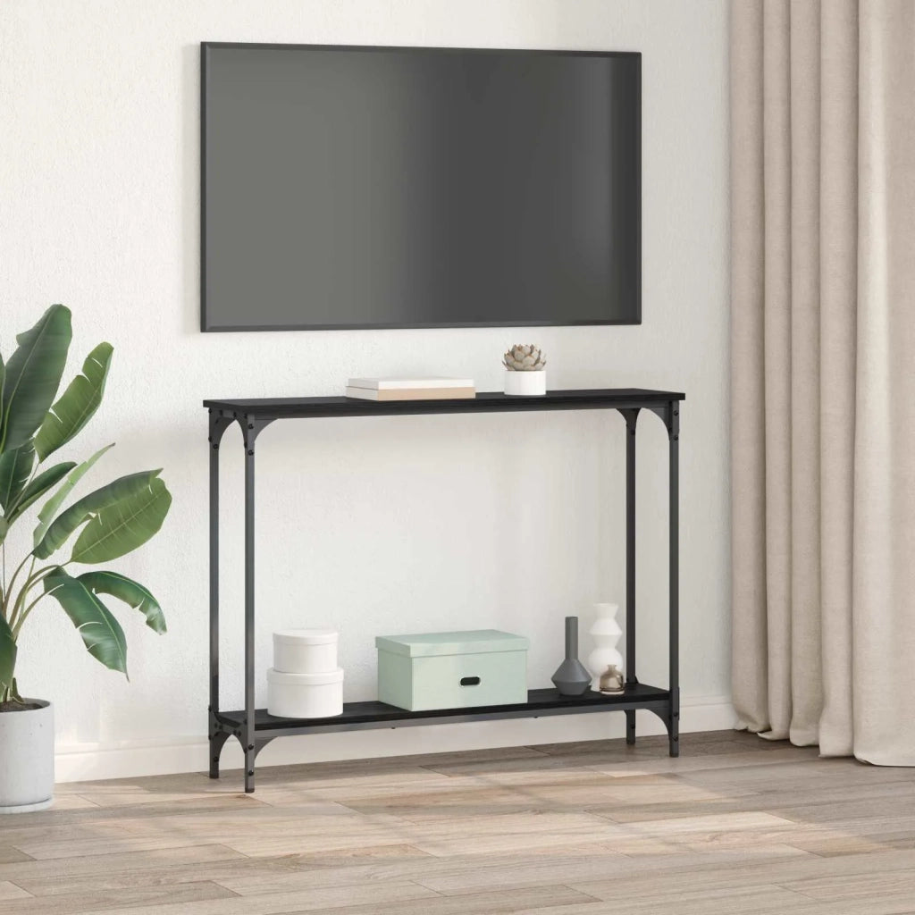 Tavolo consolle Rovere Nero 100 x 22,5 x 75 cm 882192