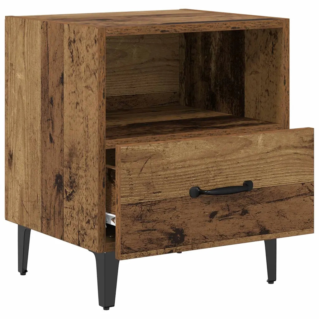Armadio da Notte con cassetto Legno vecchio 40 x 35 x 47,5 cm 880597