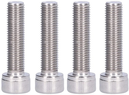 Viti a 4 punte in acciaio inossidabile - M10 x 50 mm - Filo fine - Materiale di fissaggio - Adatti per lavori di costruzione - Viti a cricchetto
