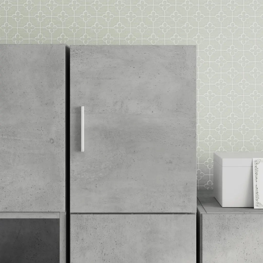 Armadietto a Muro | Mobile a Parete Grigio Cemento 30x42,5x40 cm Legno Multistrato