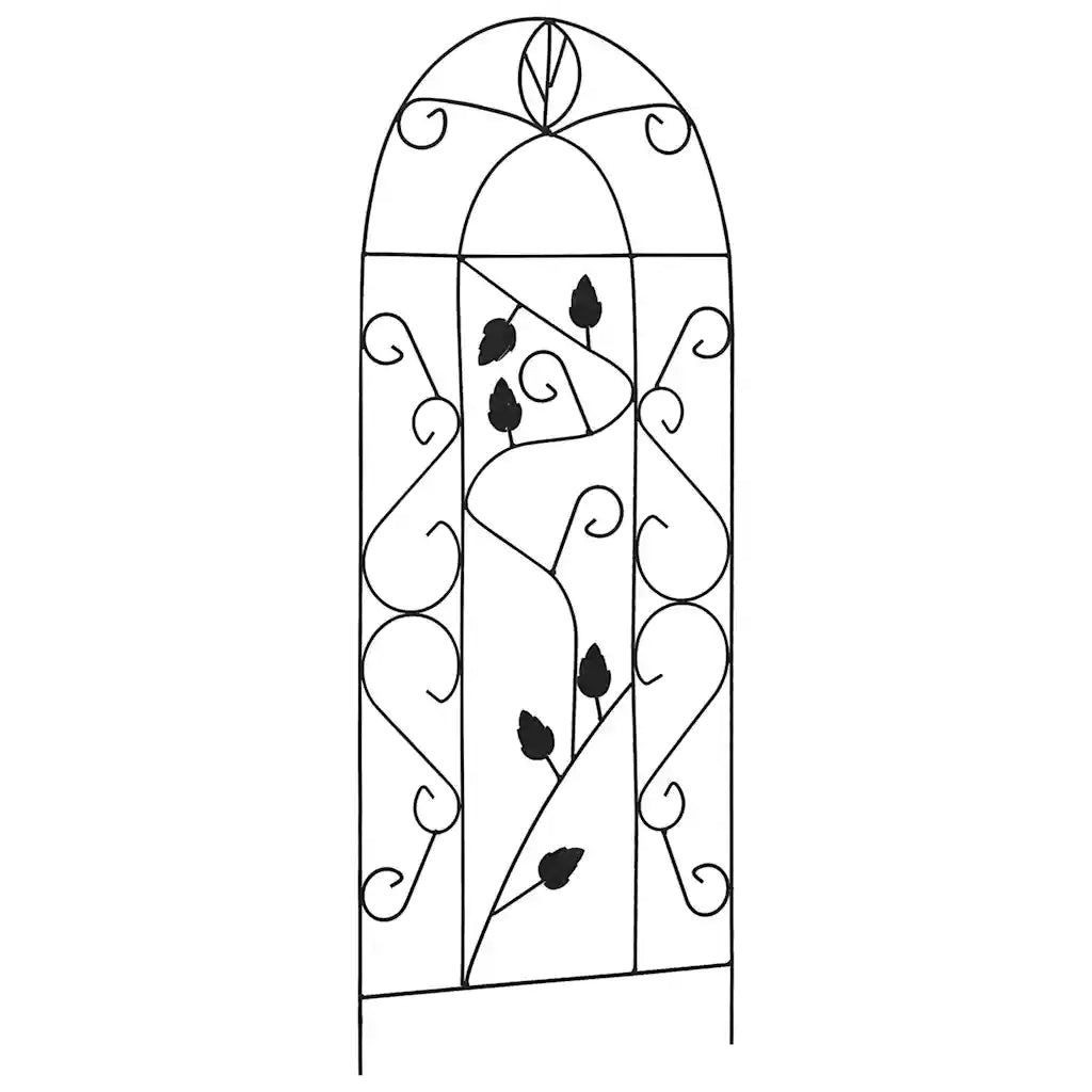 Supporti da Giardino per Piante 3 pz-Supporti per piante Neri 40x100 cm in Ferro