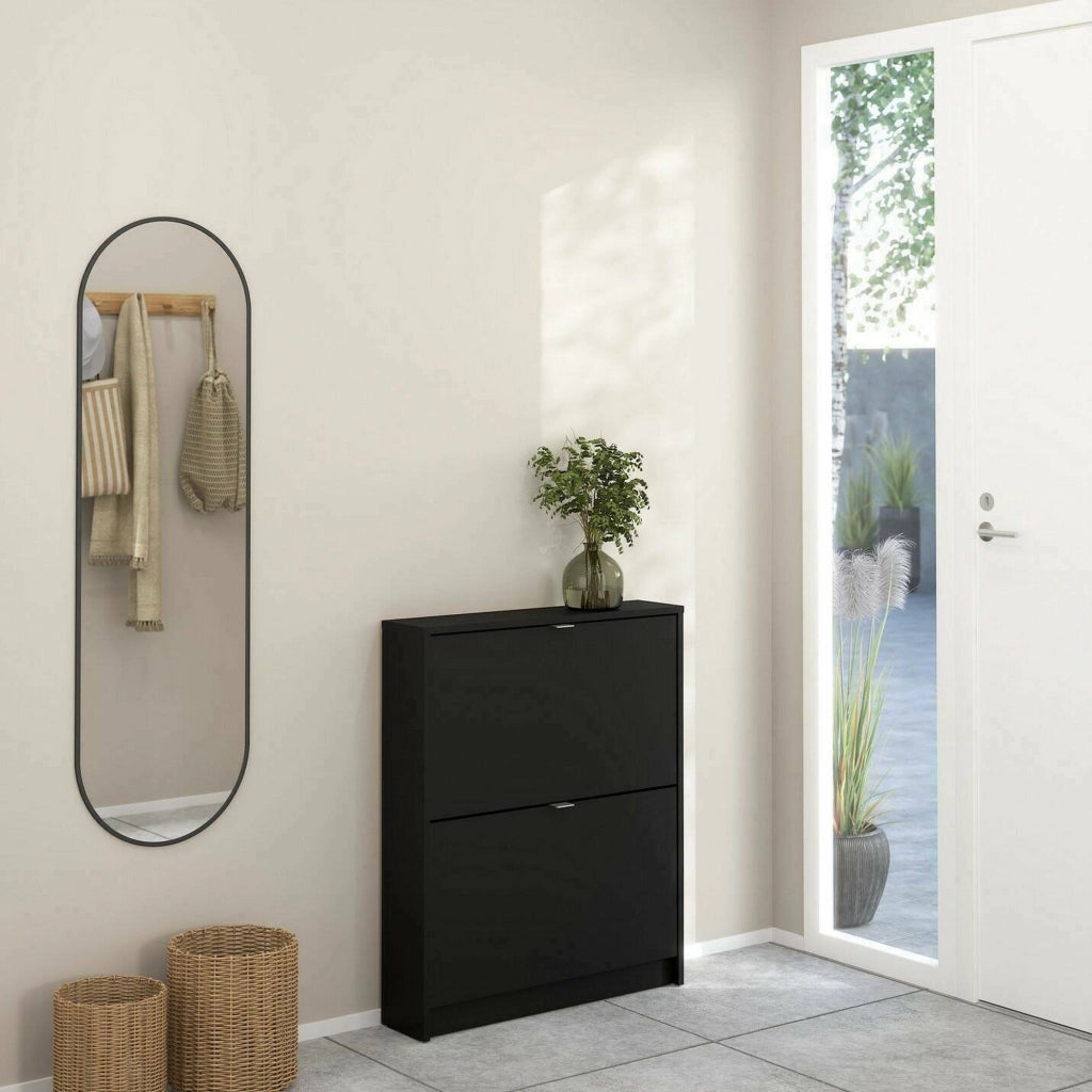 Scarpiera Turchese, Mobile portascarpe, Armadio da ingresso multiuso, Mobiletto per calzature, 70x17 h85 cm, Nero