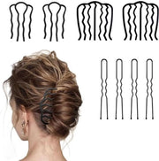 Set di pettinature vintage per capelli - 8 pezzi - Accessori di stile per capelli - Spille per capelli in metallo - Pettinature a U per lato