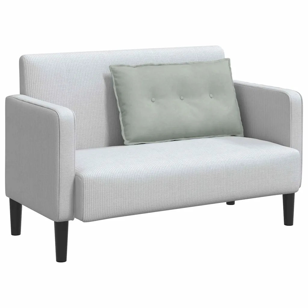 Cuscino per Schiena | Cuscino dorsale Grigio chiaro 80 x 50 cm Tessuto in Cords
