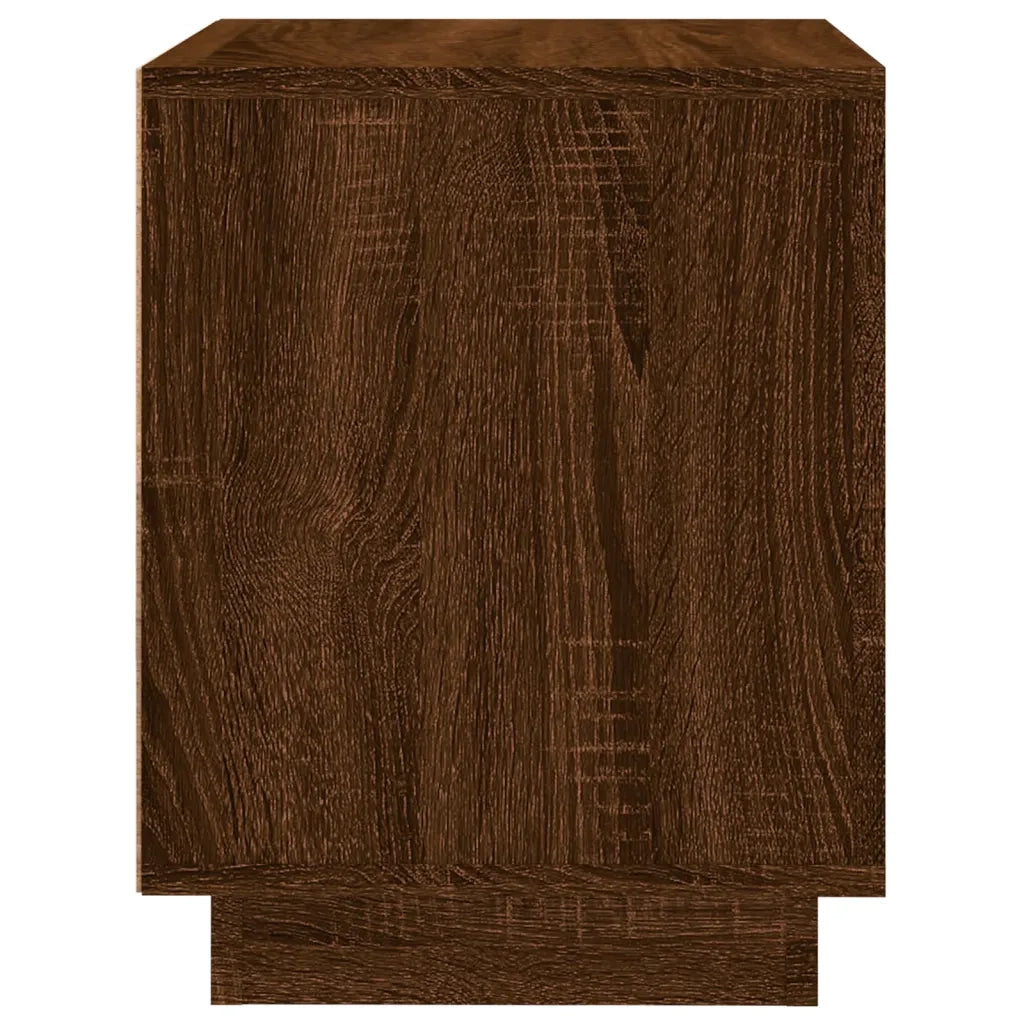 Comodino-Tavolino da notte Rovere Marrone 44x35x45 cm in Legno Multistrato