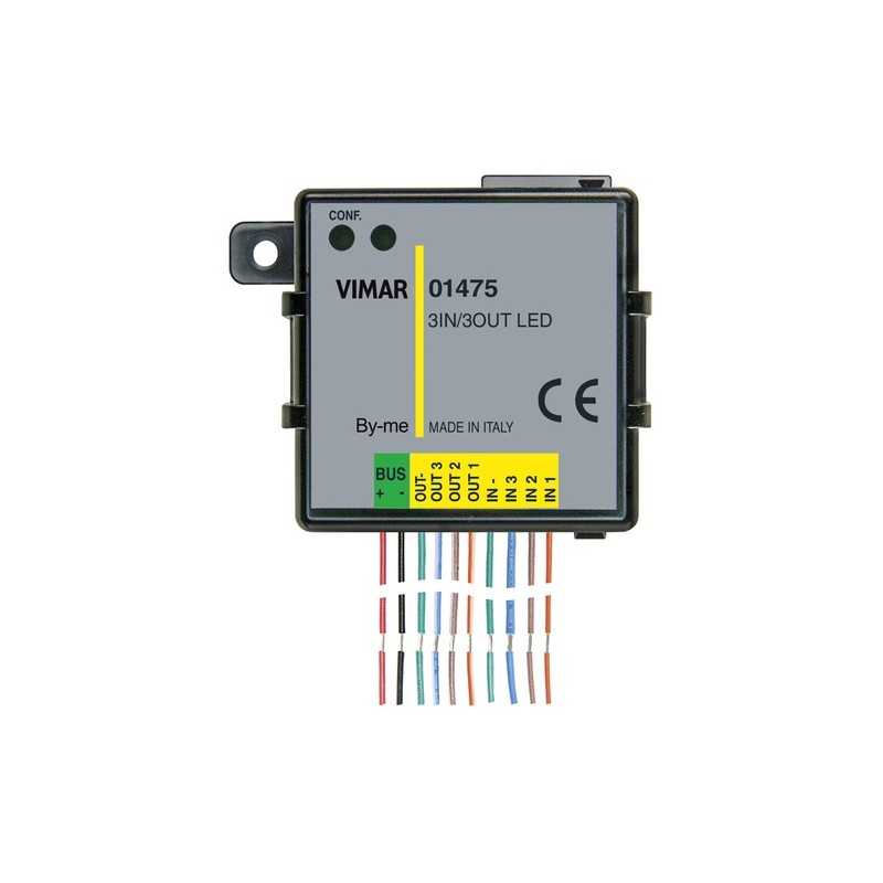 01475 Modulo Domotico 3In 3Out Led