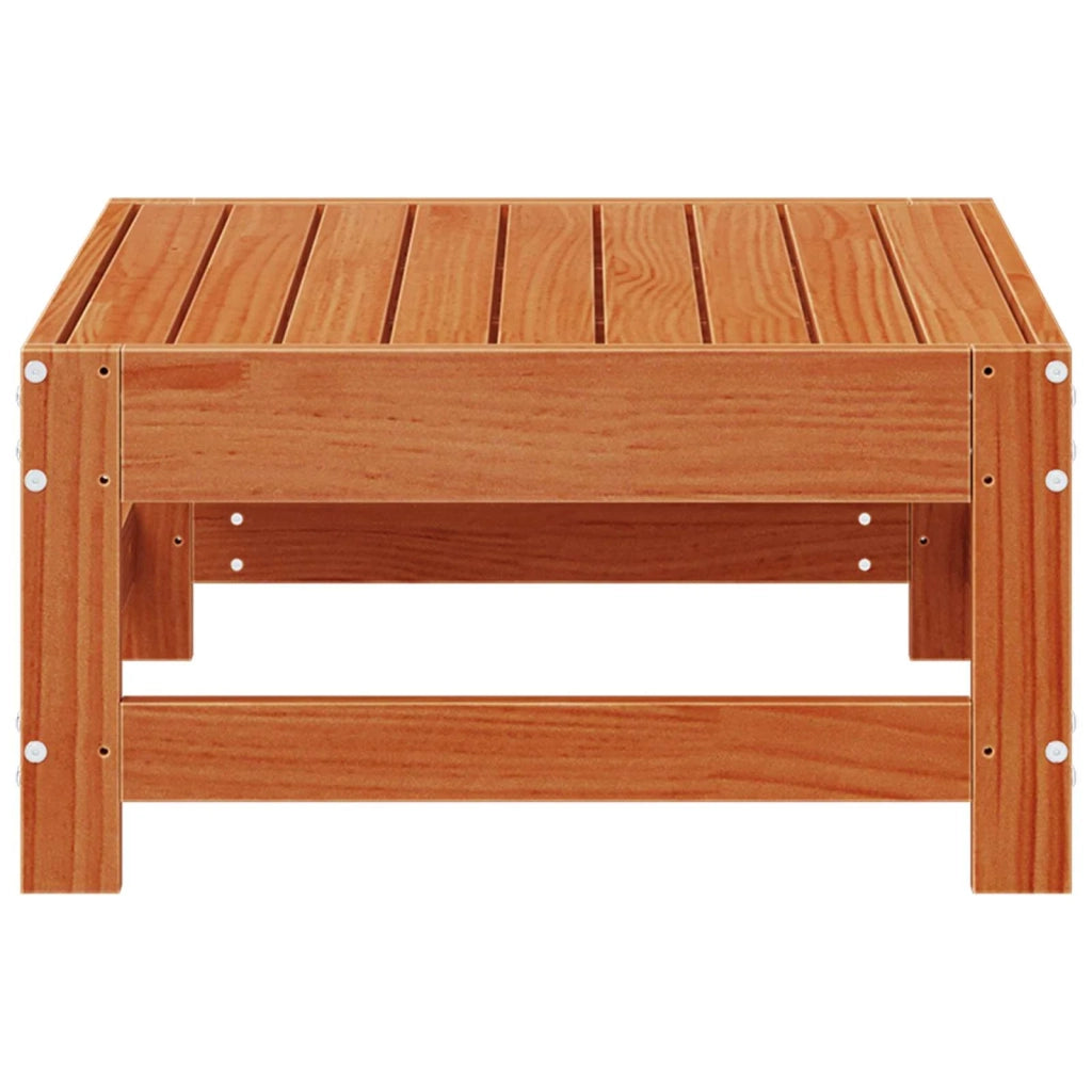 Poggiapiedi da Giardino Legno di pino massiccio Marrone Cera 865526