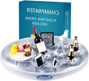 Bicchieriera gonfiabile grande per piscina - Contenitore trasparente per snack, frutta e bibite - Ideale per feste in piscina e giornate al mare