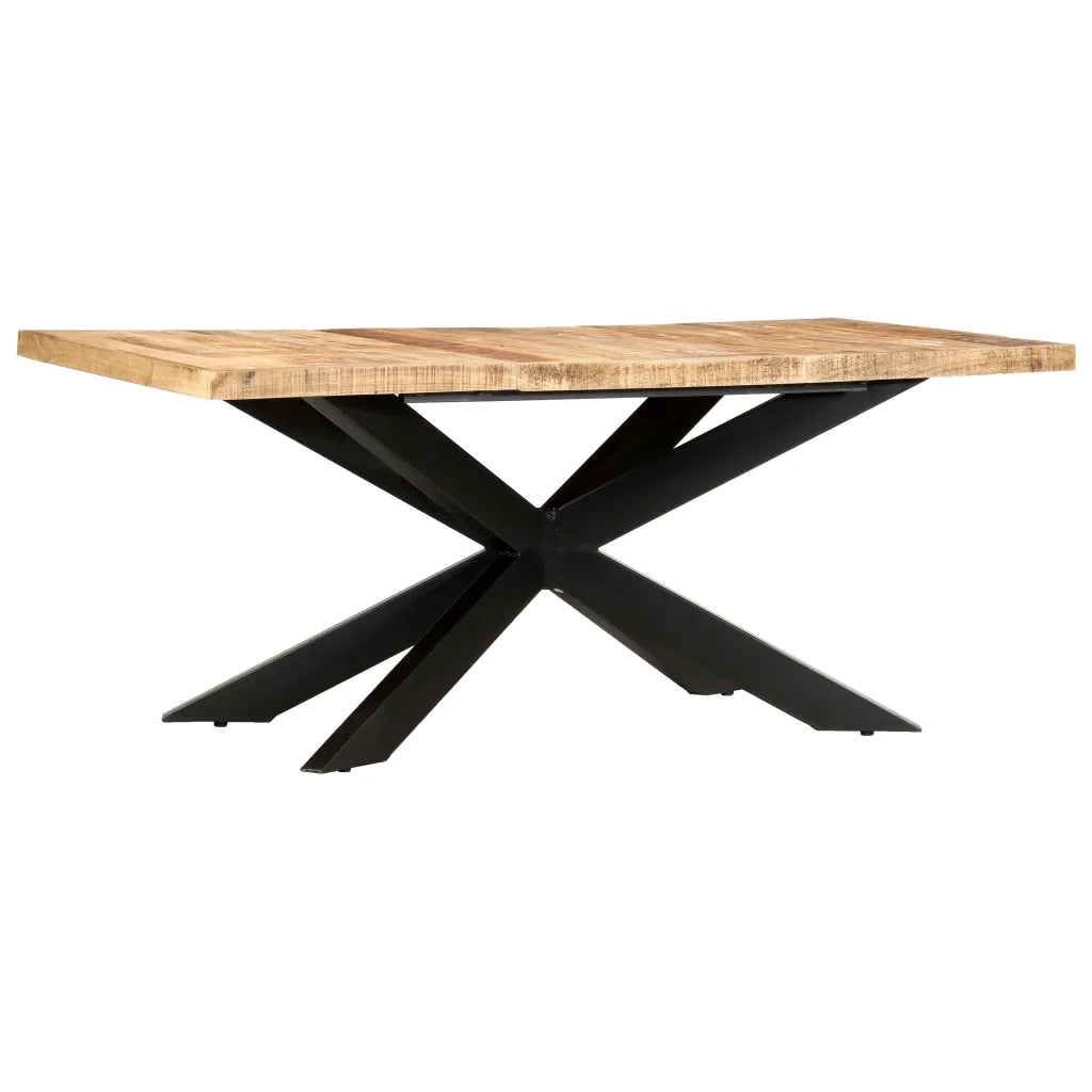 Tavolo da Pranzo 180x90x76 cm in Legno Massello di Mango Grezzo 285963
