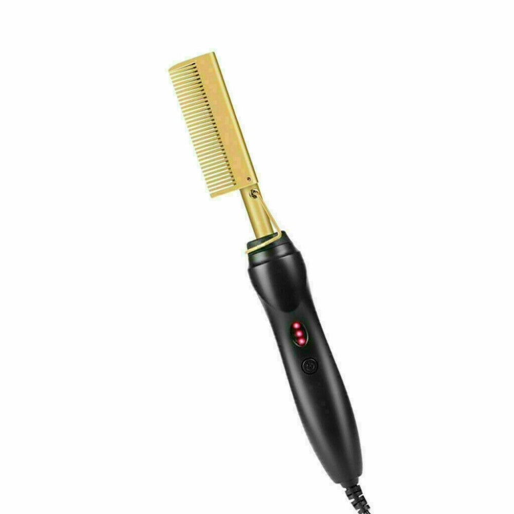 Trade Shop - Pettine Caldo Piastra Per Capelli Lisci Riscaldamento Elettrico Barba Styling -