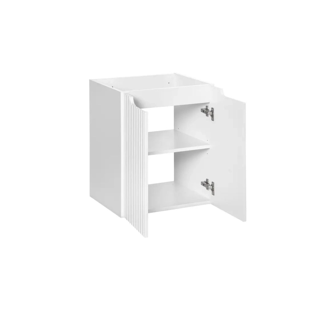 Mobile sottolavabo VANO – 2 porte – Bianco alpino – L50 × P39 × H57 cm – Da appendere