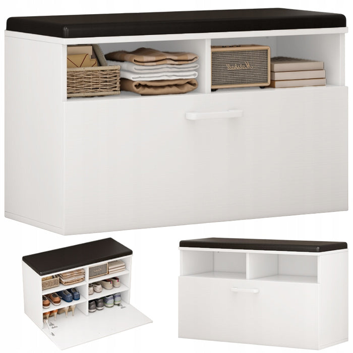 Scarpiera Bianca 85x35x46 cm Ideale per Ingresso