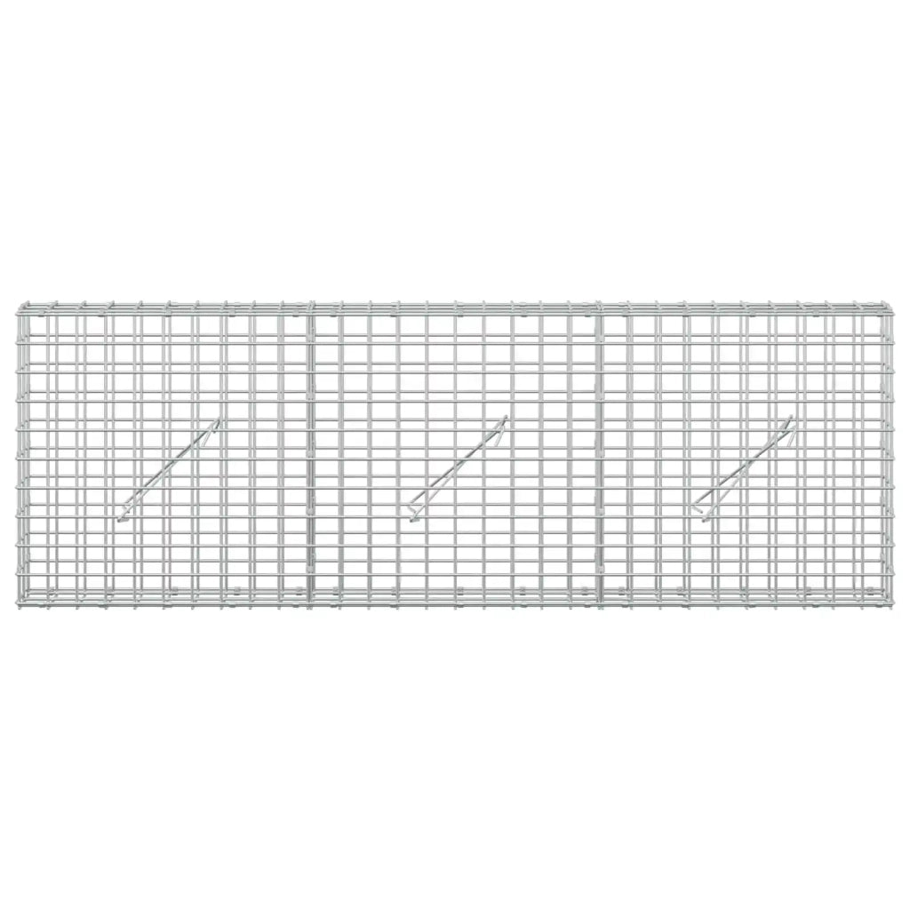 Gabione con filo da 5 mm e rete da 5x5 cm 150x10x50 cm 3463941