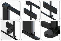 Cabina Doccia Fargo 90x90 Black Mat con piatto doccia Savoy black