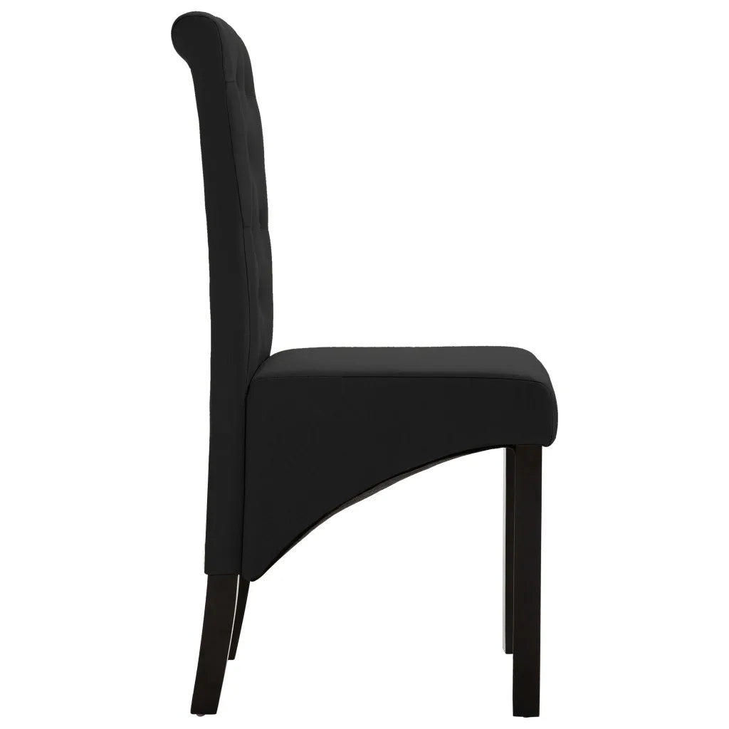 Sedie da Pranzo 4 pz Nere in Tessuto cod mxl 31540