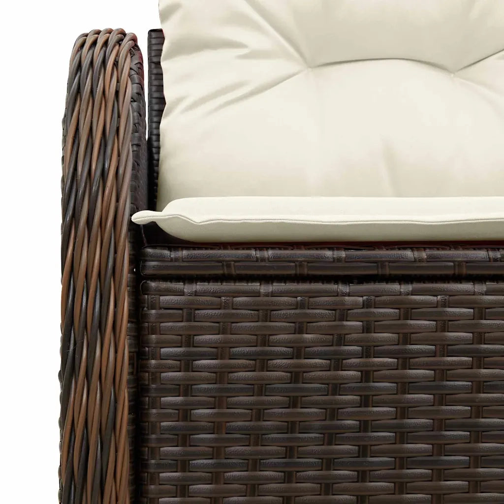 Divano da giardino Marrone 121 x 62 x 69cm polyrattan 42006713