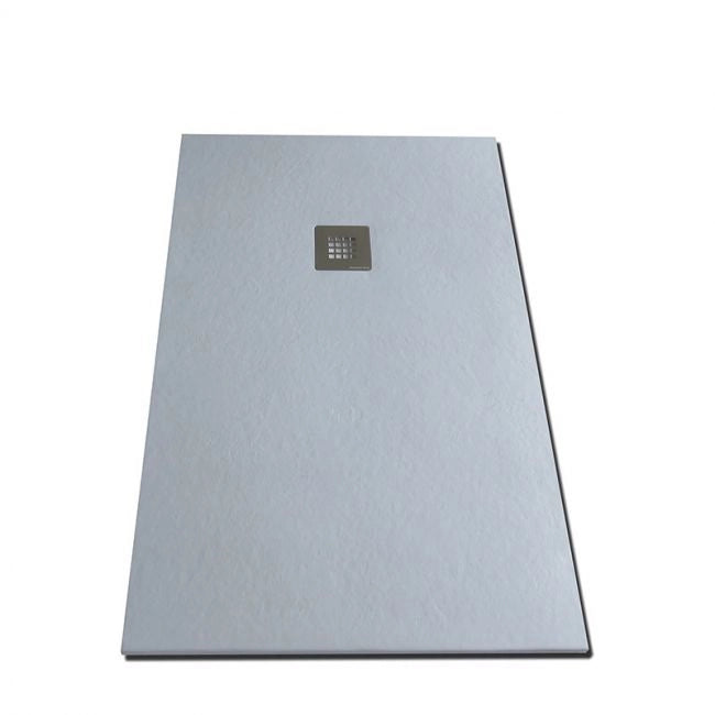 Piatto doccia marmoresina gelcoat pieno grigio cemento h.2,8cm Doliso Elostone 70x120 cm