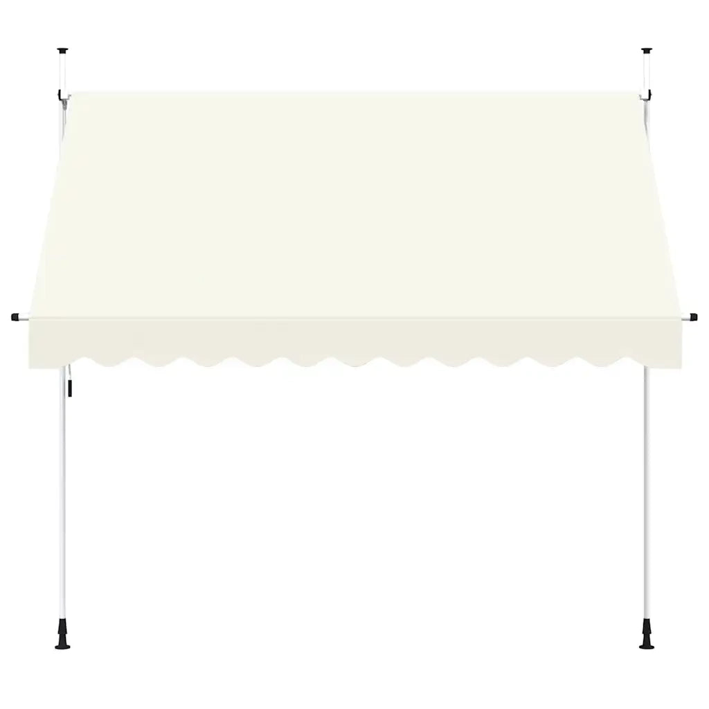 Tenda da Sole Retrattile Manuale-Tenda parasole per Patio 300 cm Crema