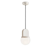 Sospensione Vintage Decò Habea Ceramica Crema 1 Luce E27