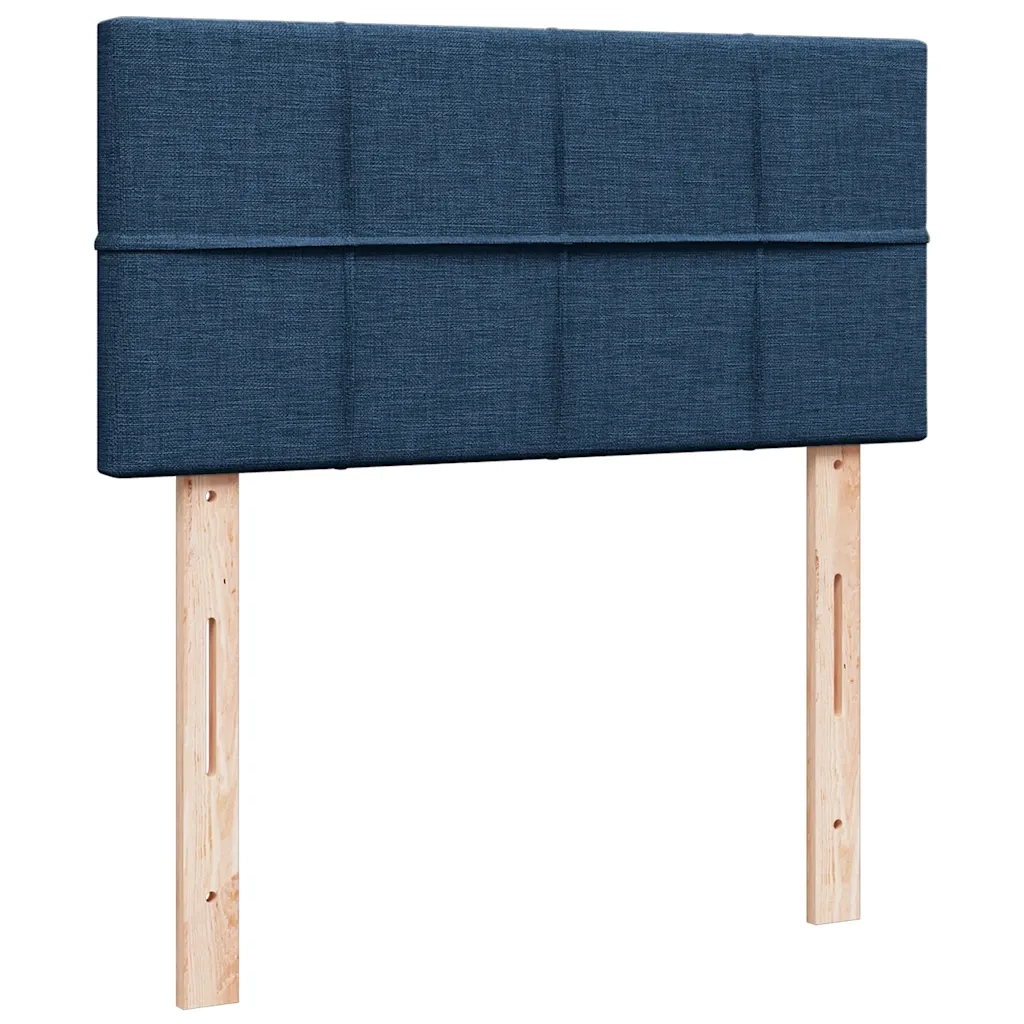 Pouf Letto con Materasso Blu 90x200 cm in Tessuto 3311434