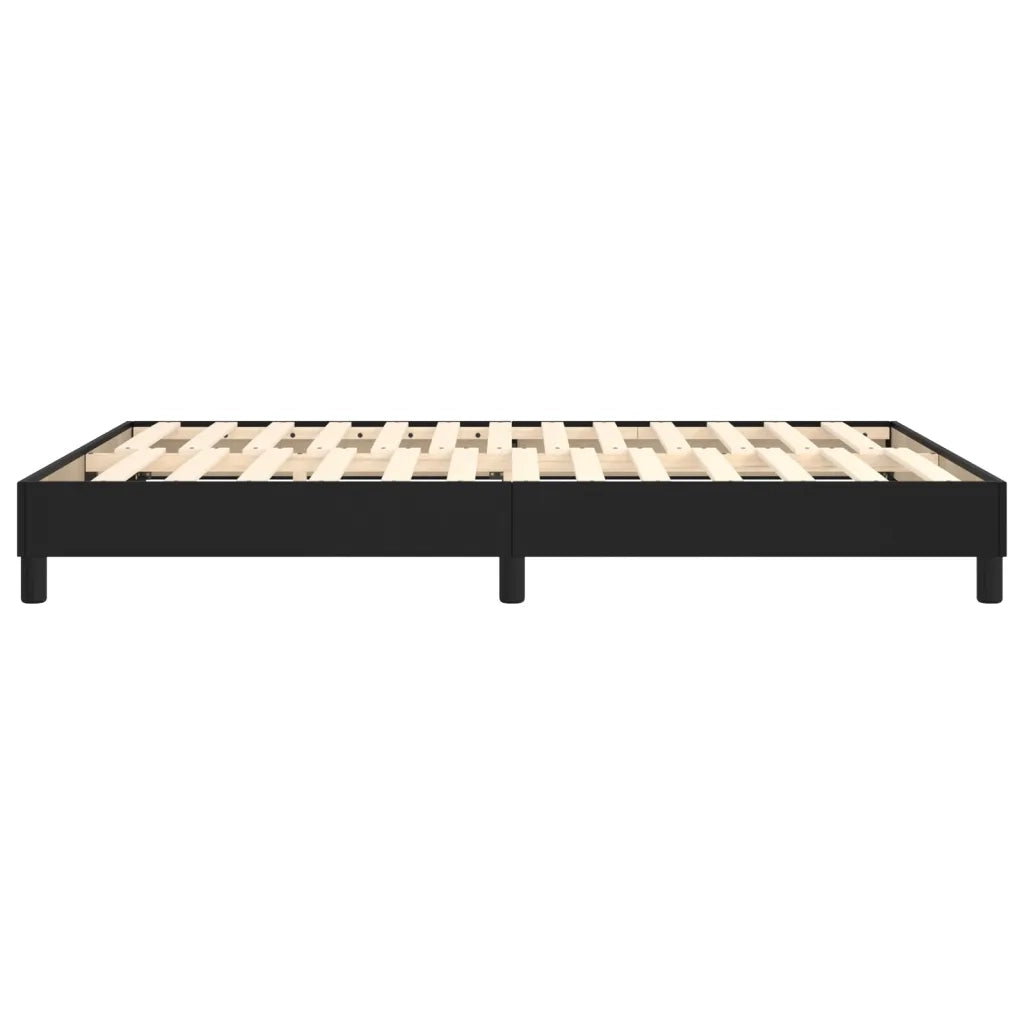 Struttura Letto a Rete a Molle-Giroletto Nero 140x200 cm in Similpelle 423482