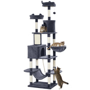 Albero tiragraffi per gatti ¨C zephmum ¨C 206 cm grigio scuro