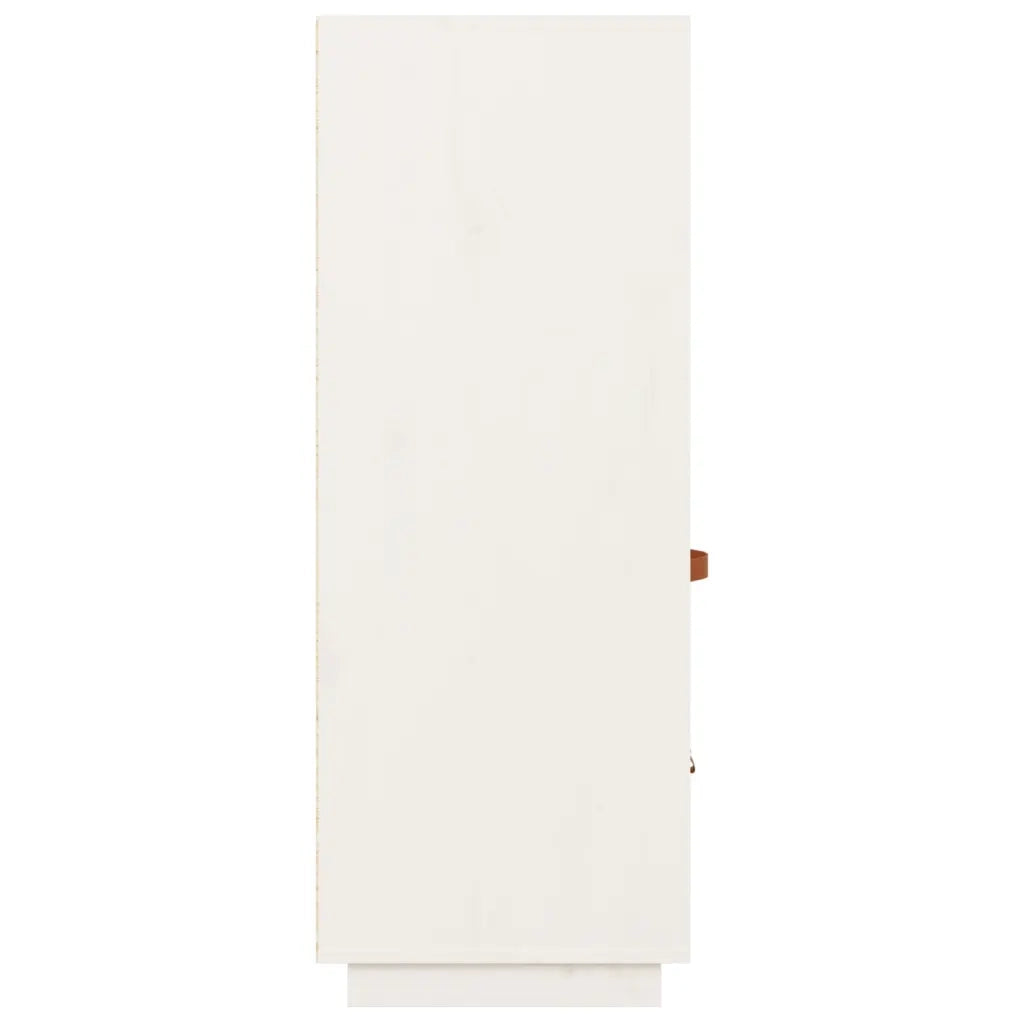 Credenza-Buffet-Armadio da cucina Bianca 67x40x108,5 cm in Legno Massello di Pino
