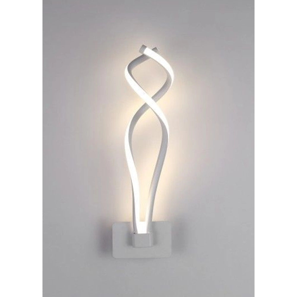 Trade Shop - Applique Led Da Parete 18w Moderna Intrecciato Bianco Lampada Luce Naturale 00107 -
