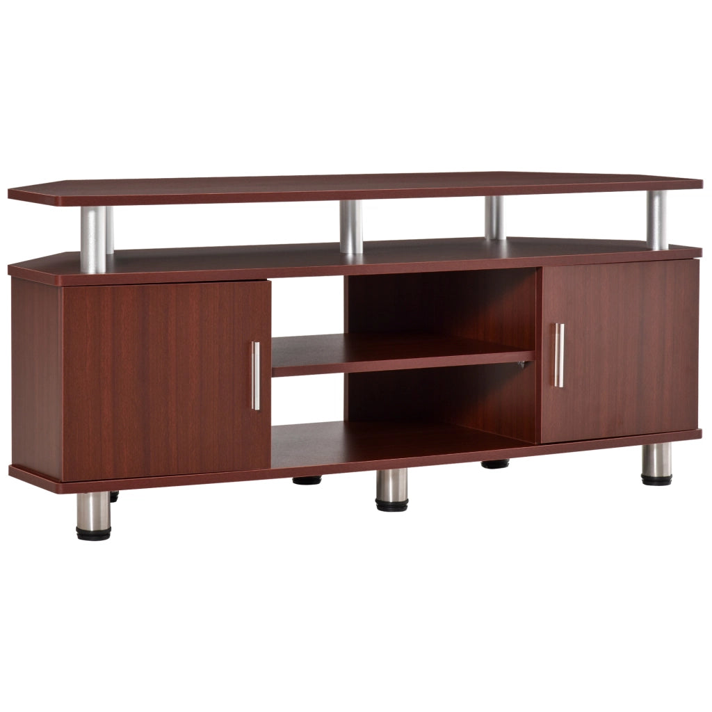 Mobile TV Soggiorno ¨C Xylo ¨C MDF e Acciaio Inox Marrone 120x39.5x52cm