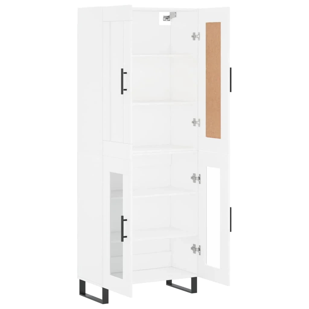 Buffet credenza cassettiera mobiletto mobile contenitore organizer cucina soggiorno salotto alto 69,5 x 34 x 180 cm legno ingegnerizzato bianco 02_0032707
