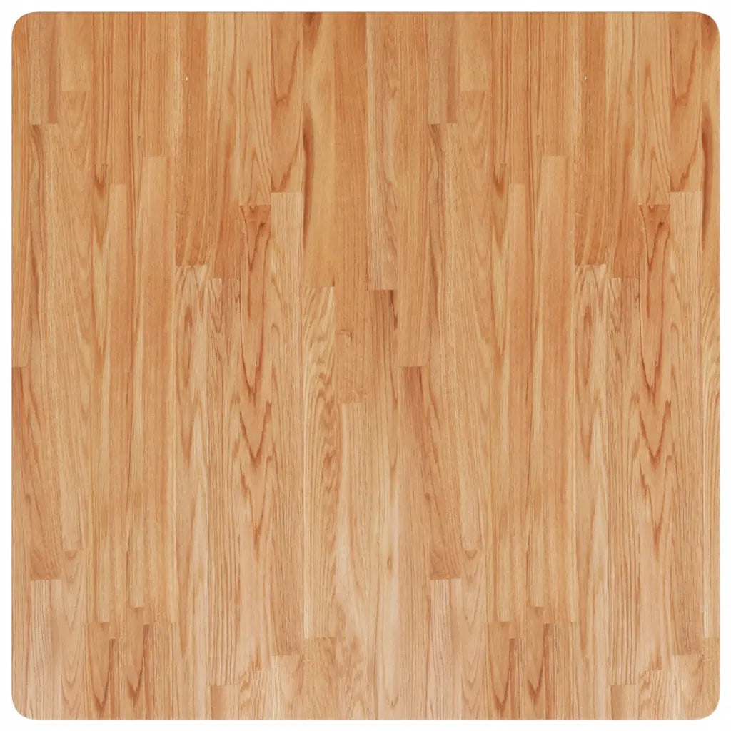 Piano Tavolo | Superficie Tavolo | Piano Scrivania Quadrato Marrone Chiaro 90x90x4cm Rovere Trattato