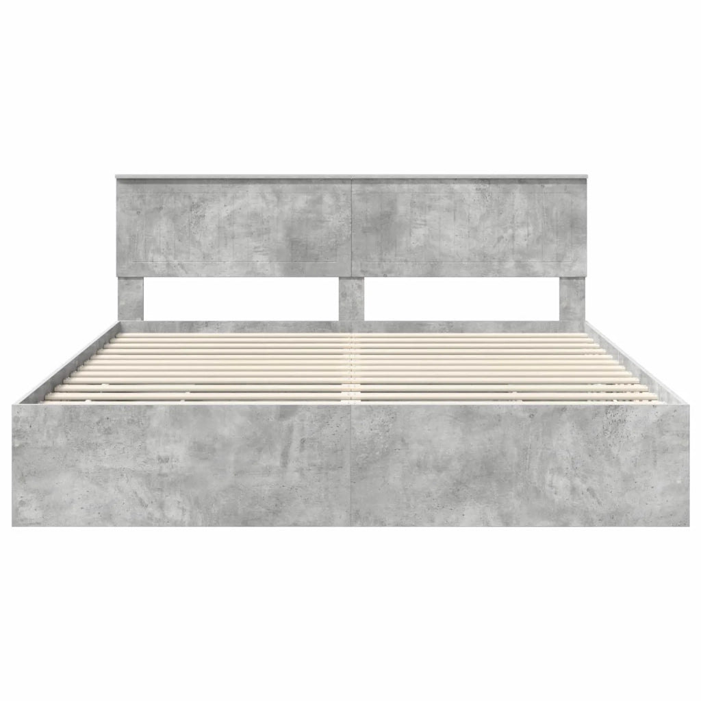 Struttura del letto con cassetto Grigio cemento 180 x 200 cm 3410682