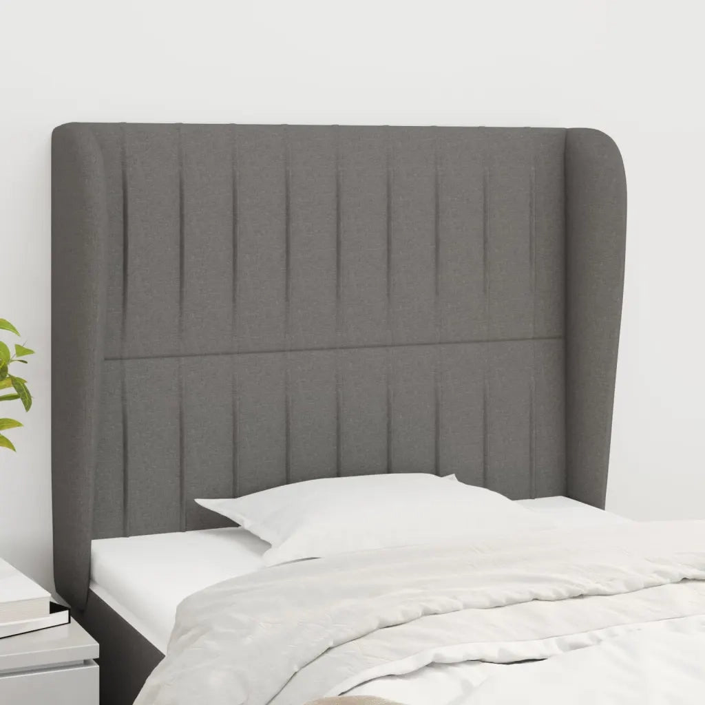 Testiera ad Orecchio Grigio Scuro 83x23x118/128 cm in Tessuto cod mxl 39219
