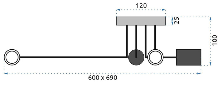 Lampada Da Soffitto/da Parete Ragno Agaro 4