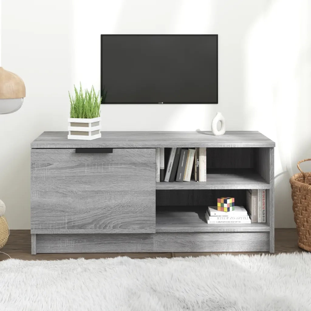 Mobile TV Grigio Sonoma 80x35x36,5 cm in Legno Multistrato 817119