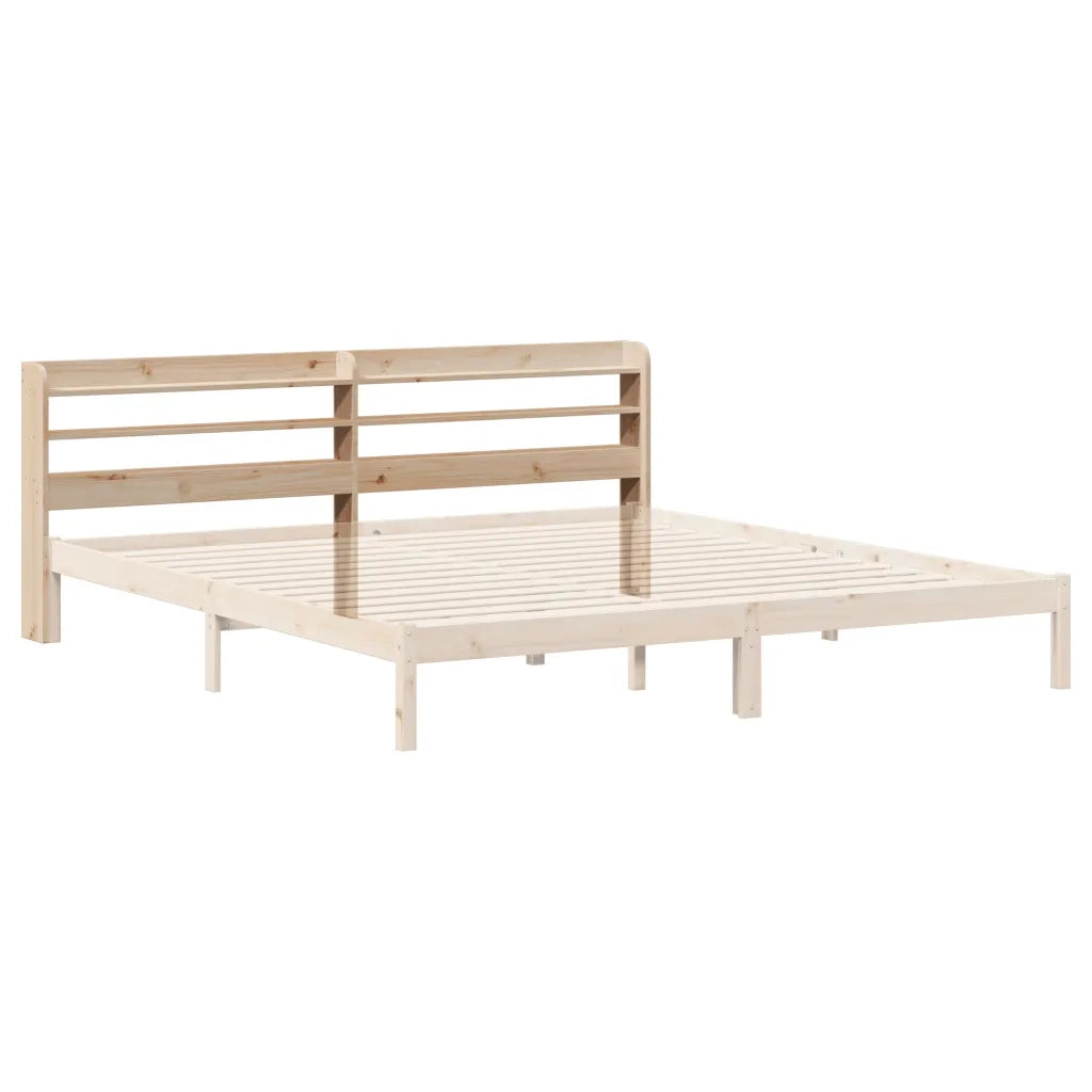 Testiera con Ripiani-Testata contenitore 180 cm in Legno Massello di Pino 583543
