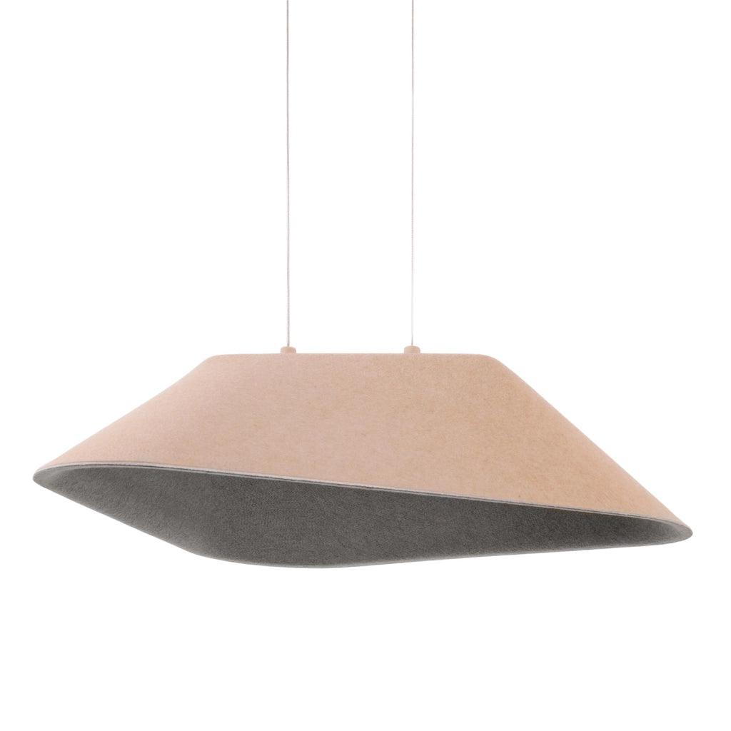 Lampada a sospensione in feltro crema LED 8W Maxlight