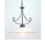 LAMPADARIO 1 LUCE ATMOSFERA FERRO BATTUTO LAMPADE LAMPIONE LANTERNA APPLIQUE