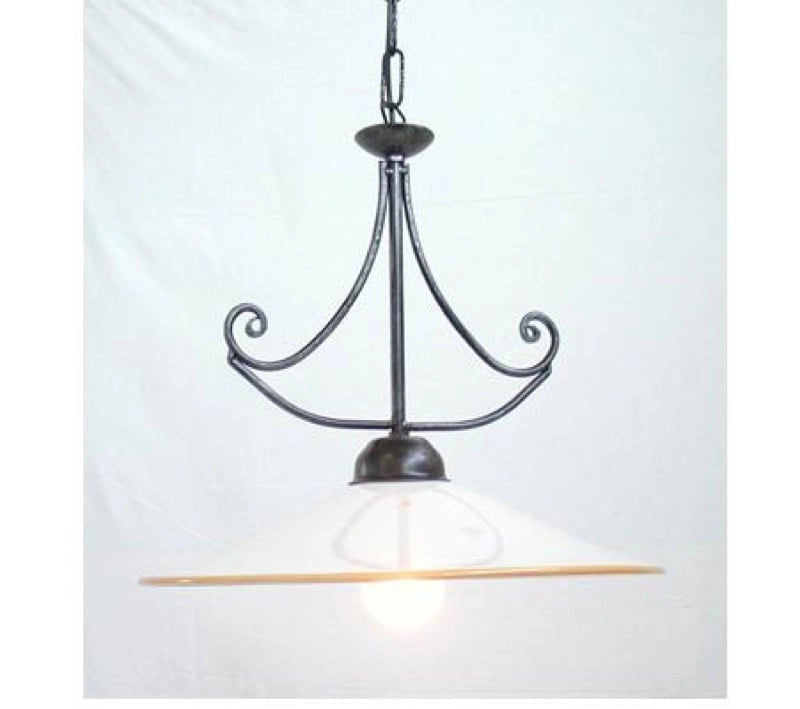 LAMPADARIO 1 LUCE ATMOSFERA FERRO BATTUTO LAMPADE LAMPIONE LANTERNA APPLIQUE