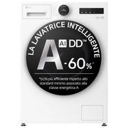 Lg Lavatrice 9kg AI DD Serie X9 Classe A 1400 Giri Bianca