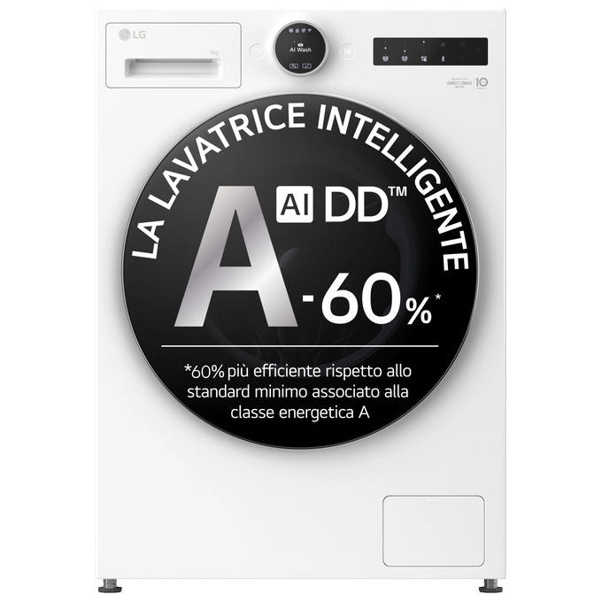 Lg Lavatrice 9kg AI DD Serie X9 Classe A 1400 Giri Bianca