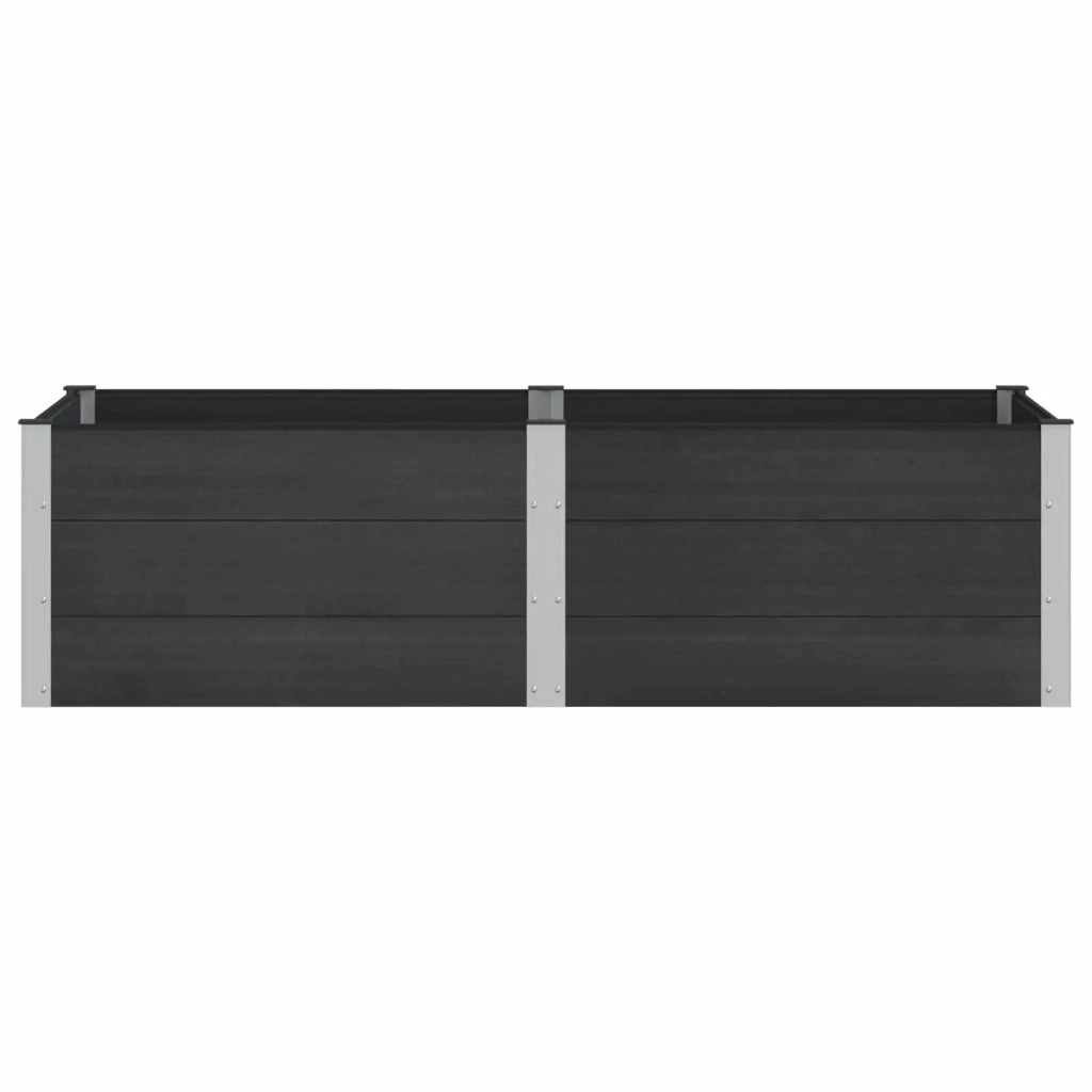 Fioriere | Cassetta per fiori | Letto rialzato da giardino Nero 200 x 100 x 54 cm