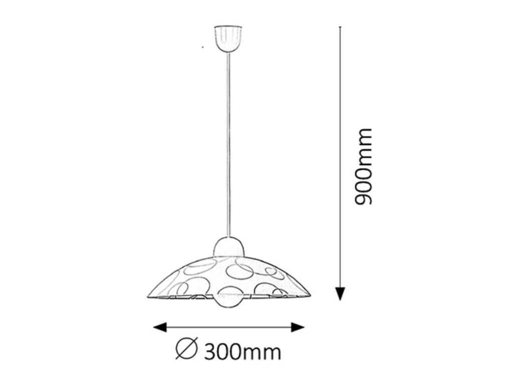Lampada a sospensione Rabalux Ada bianco E27 1 luce 60W