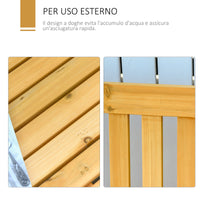 Panchina 2 Posti a Dondolo da Giardino 124x76x95 cm in  Legno