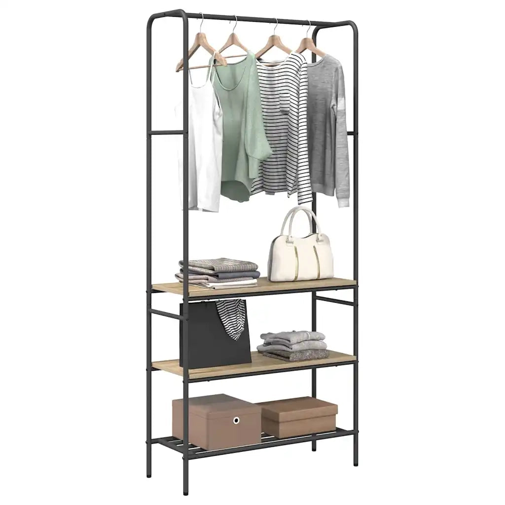 Stendibiancheria con lo scaffale Rovere Sonoma 77 x 30 x 171 cm 868464