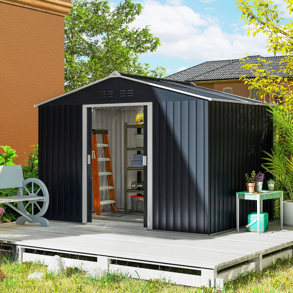 Casetta da Giardino ¨C zephmum ¨C Grigio Scuro 277x195x192 cm