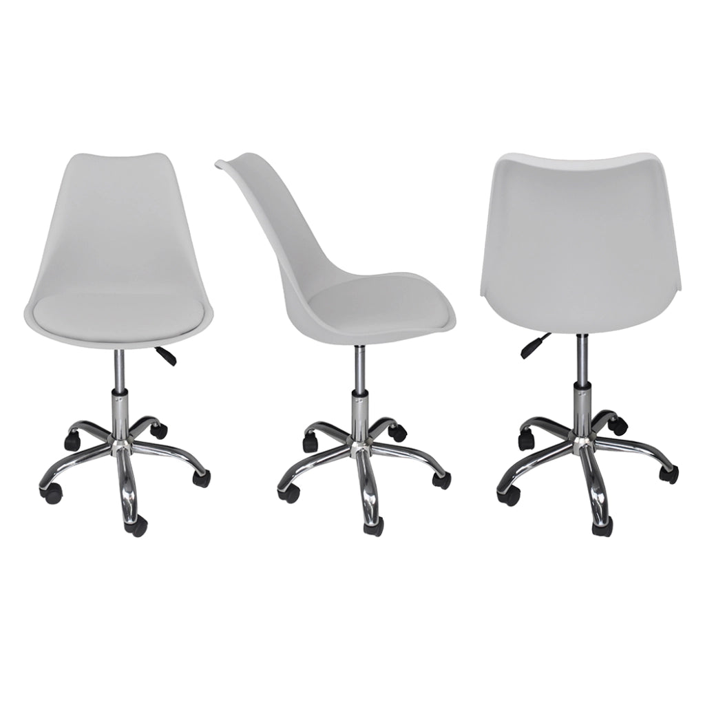 Sedia da ufficio girevole, sedia da scrivania grigio chiaro con rotelle mod. SALLY - SU01SAPM