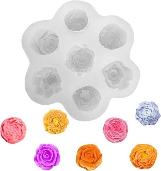 Moldi in silicone a forma di rosa per torte, fondant, cioccolato, lavaggio forma