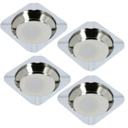 4 Posacenere in Acciaio Inox Diametro 11,5 Cm Posacenere Esterno Interno 59817
