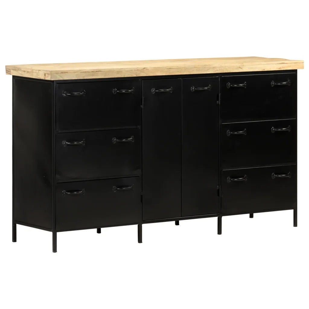 Credenza 140x38x76 cm in Legno di Mango Grezzo 323574